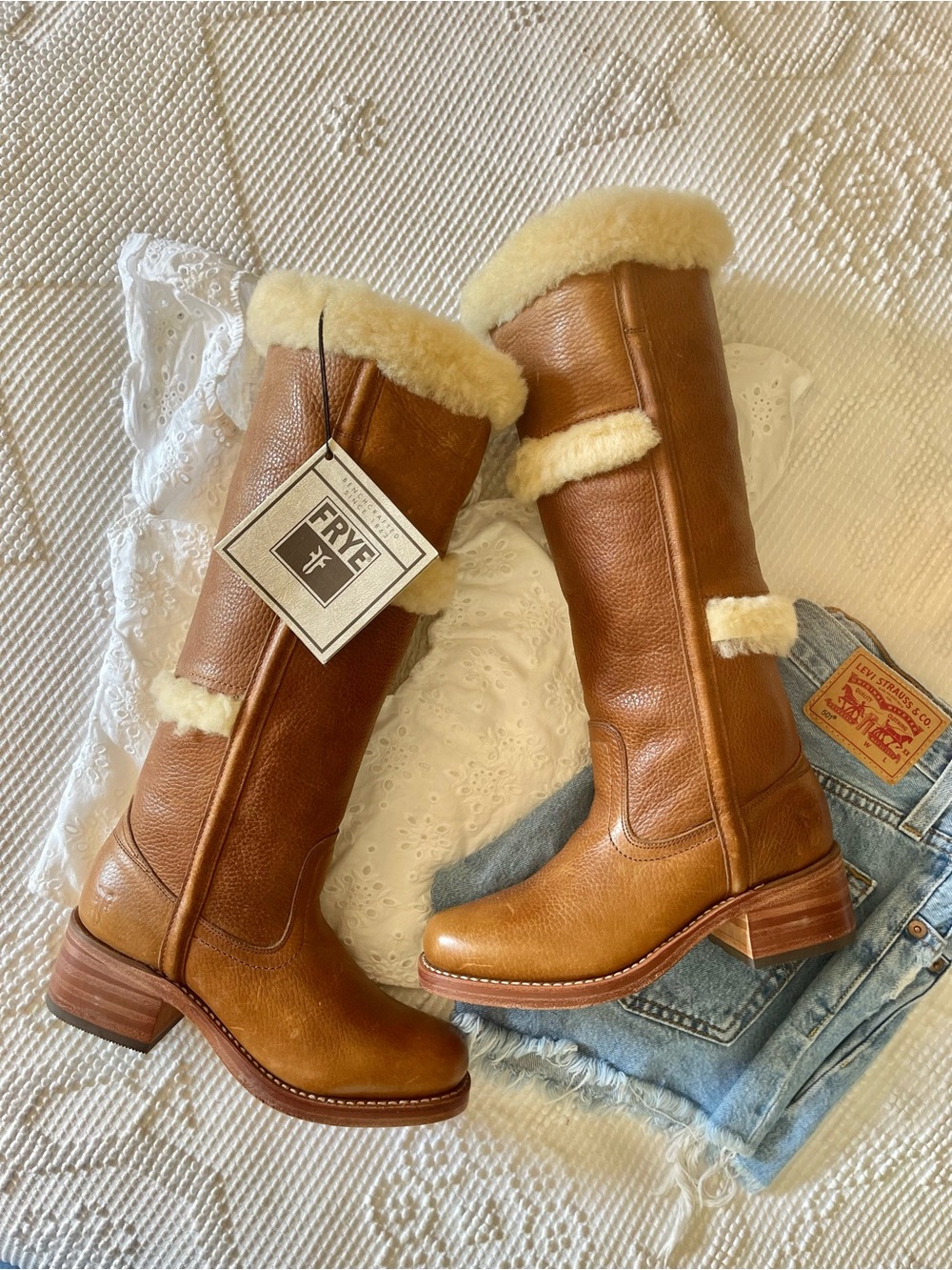 FRYE | Shearling Campus Boots - Picture 2 of 8
